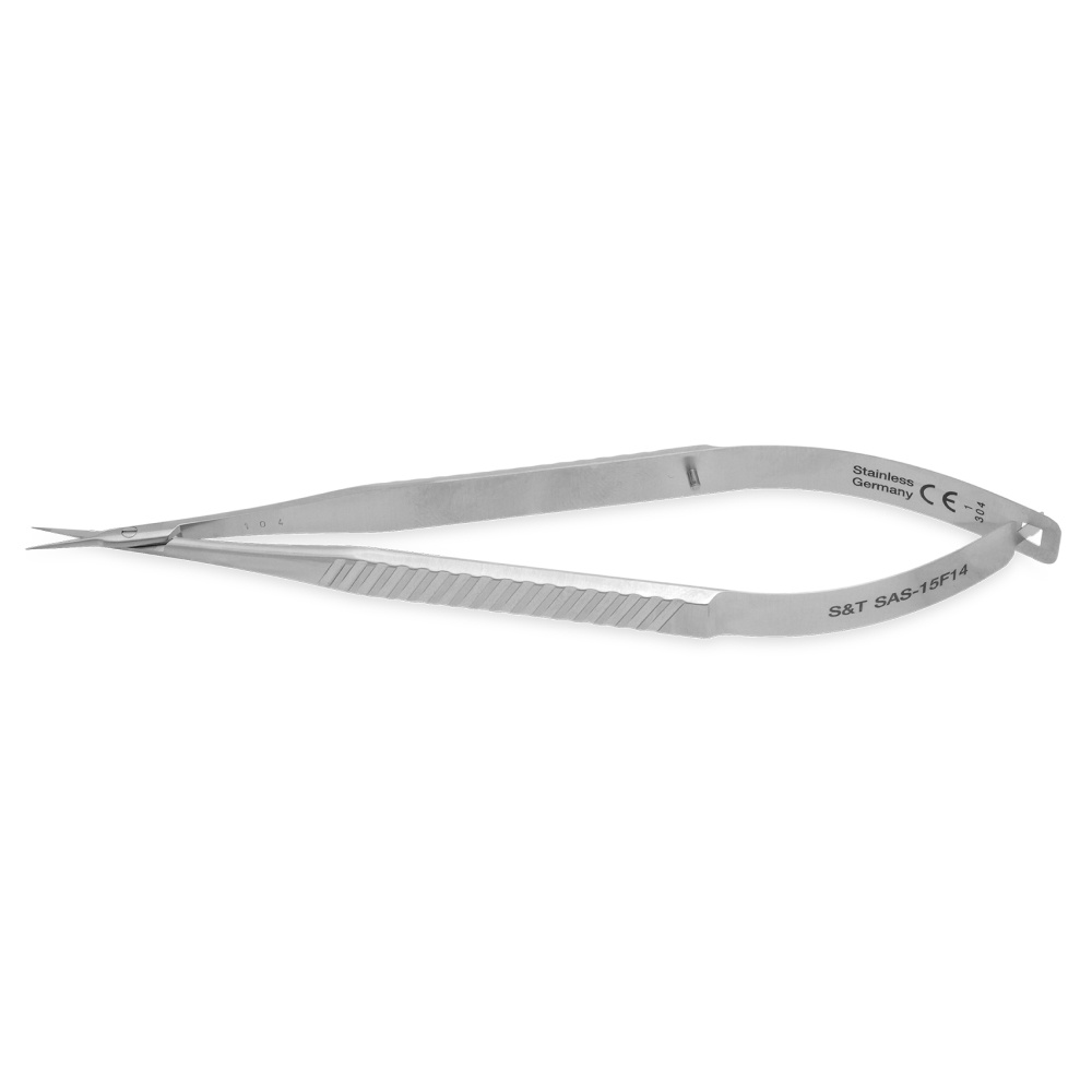 Superfine Micro Scissors Flat Handle available at Mercian Surgical