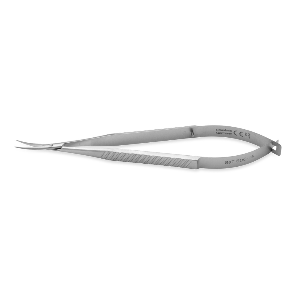 Micro Scissors Flat Handle (Curved) available at Mercian Surgical